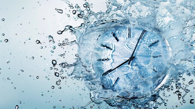 Advertisement - product photo featuring a water clock