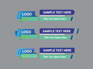 Vector Lower Third for Television News Bar Design Template, Lower Third News and Video Bars Set