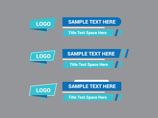 Vector Lower Third for Television News Bar Design Template, Lower Third News and Video Bars Set