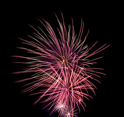 A fireworks in the sky