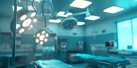 Modern operating or surgery room in a hospital healthcare concept 