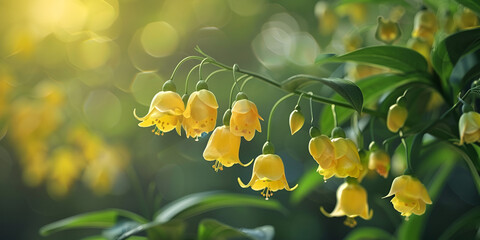 Beauty Yellow Waxbells flower garden decoration 