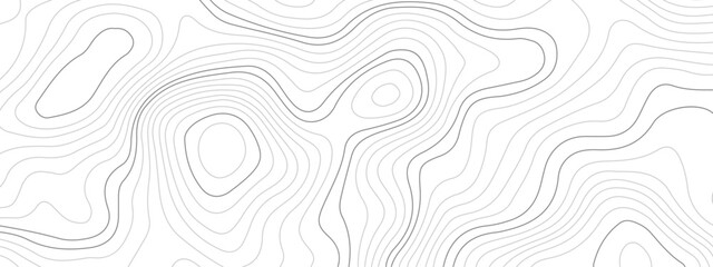 Abstract wavy topographic map. Abstract wavy and curved lines background. Abstract geometric topographic contour map background.	

