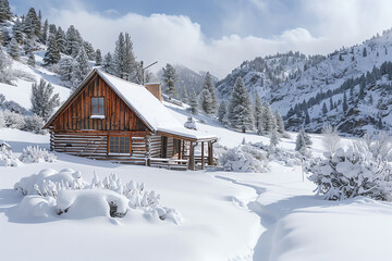 Fototapeta premium House with Snow