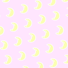 アニメ風かわいいお月様スクエアパターン♪