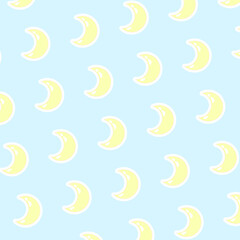 アニメ風かわいいお月様スクエアパターン★