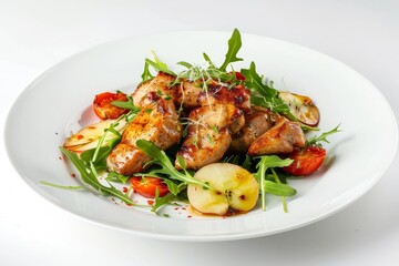 Fototapeta premium Irresistible Pork Chops in Ginger Garlic Wine Sauce with Sautéed Golden Raisins