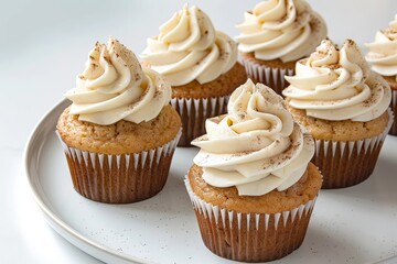 Gala Apple Cupcakes with Cream Cheese Frosting and Apple Butter, Topped with Cinnamon Sugar