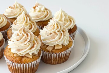 Moist and Fluffy Apple Cupcakes with Cream Cheese Frosting and Cinnamon Sugar