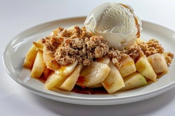 Delicious Caramel Apple Crumble with Caramel Drizzle