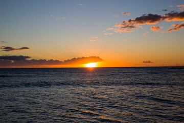 Beautiful sunset on the ocean