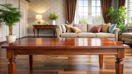 table mable in living room design for background