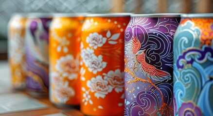 Colorful Designs on Cans