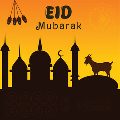 Eid al-Adha mubarak card vector