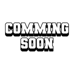 3D Comming soon text poster