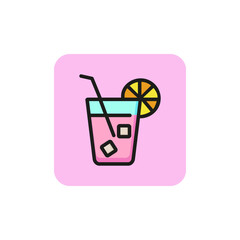 Ice tea line icon. Long island, lemonade, cold beverage. Drink concept. Can be used for topics like restaurant, bar, menu.