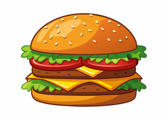 hamburger isolated on white

