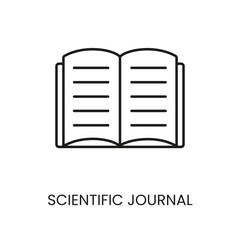 Science journal line vector icon with editable stroke