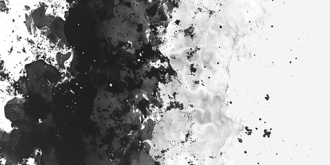 Obraz premium Black and white abstract painting.