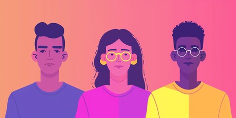 Diverse group of young people.