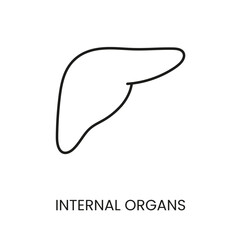 Human organ liver line vector icon with editable stroke