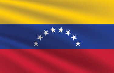 National flag of Venezuela. Venezuela Flag. Waving Venezuela flag.
