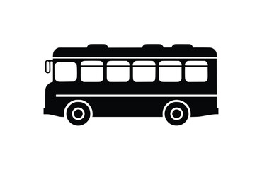 Flat Bus icon symbol vector Illustration.
