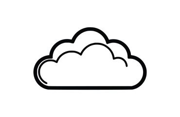 Flat Cloud icon symbol vector Illustration.