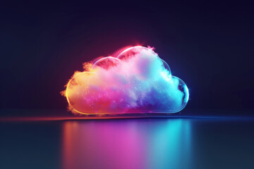 Colourful cloud icon for cloud computing 