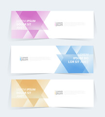 Geometric banner design with Vector presentation template.