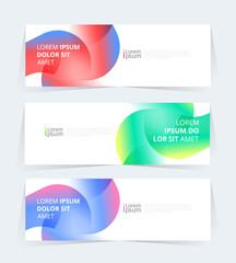 Geometric banner design with Vector presentation template.