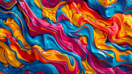 Fototapeta premium A colorful abstract background with liquid paint.