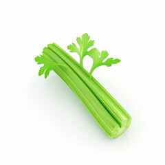 Celery 3D icon on white background
