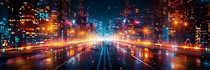 Futuristic City at Night