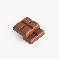Chocolate 3D icon on white background
