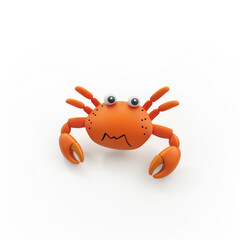Crab 3D icon on white background
