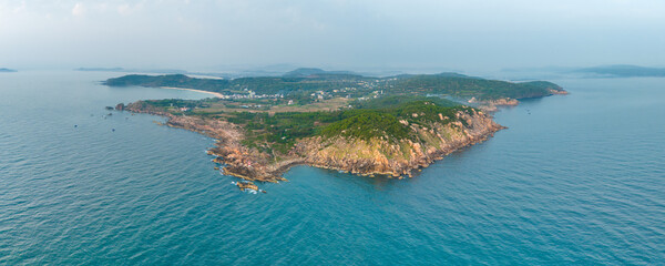 View of Ganh Den Lighthouse, Phu Yen. This is a famous tourist destination of Vietnam.