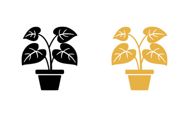 Indoor plant icon on white background. Vector illustration in trendy flat style