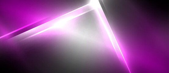 Obraz premium Neon dynamic diagonal light rays background. Techno digital geometric concept design for wallpaper, banner, presentation, background