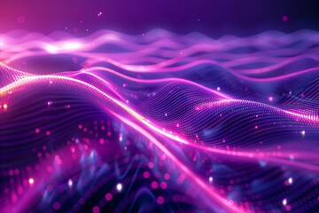 Obraz premium Abstract purple wave background with light.