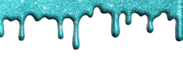 Pouring light blue glitter icing, glue with glitter, fluid edge, colored liquid, 3d effect, three-dimensional, party decoration, card, scrapbooking, sublimation