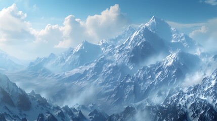 Obraz premium Snowy mountains in Cordillera Blanca, Peru, South America