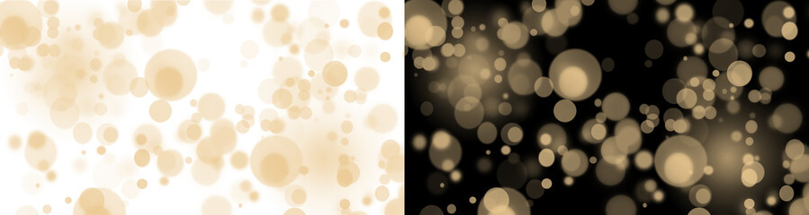 Fototapeta premium festive abstract effect of golden bokeh on a transparent and black background, festive decoration postcard, poster, greeting 