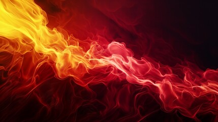 A visual representation of thermal heat, with colors transitioning from deep reds to bright yellows, mimicking the flow of heat energy. 32k, full ultra HD, high resolution