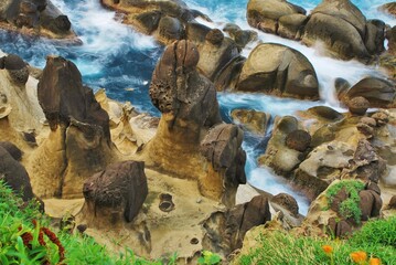 台湾の奇岩　和平島公園