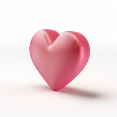 Obraz premium 3D icon heart on white background 