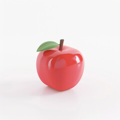 Apple ​​3D icon on white background