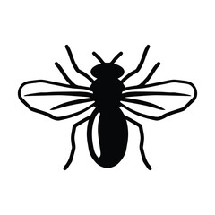 Fly insect vector icon