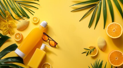 national sunscreen day background concept with copy space