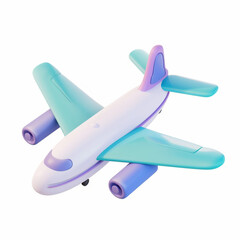  Airplane 3d icon on white background
